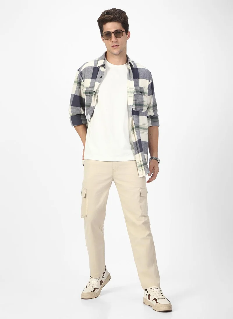 Urbano Fashion  Urbano Fashion Men's Sand Regular Fit Solid Cargo Chino Pant with 6 Pockets Stretchable for Men | Best Price UAE